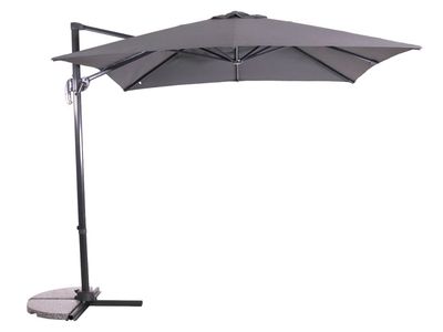 Zweefparasol Libra Grijs 250 x 250 cm - inclusief kruisvoet & hoes 1082749