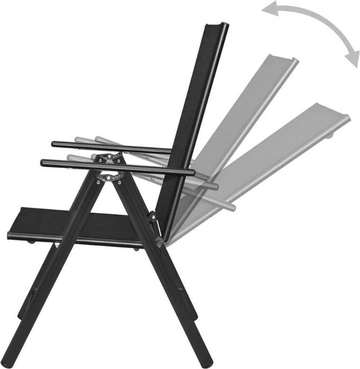 Pro Garden Tuinstoel/ Klapstoel / Vouwstoel/ Campingstoel - Inklapbaar - Zwart Pro Garden Tuinstoel/ Klapstoel / Vouwstoel/ Campingstoel - Inklapbaar - Zwart