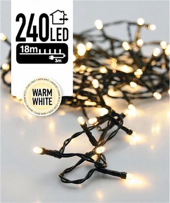 Kerstverlichting 18 meter 240 LED - Led-verlichting voor buiten - Warm Wit 1084070