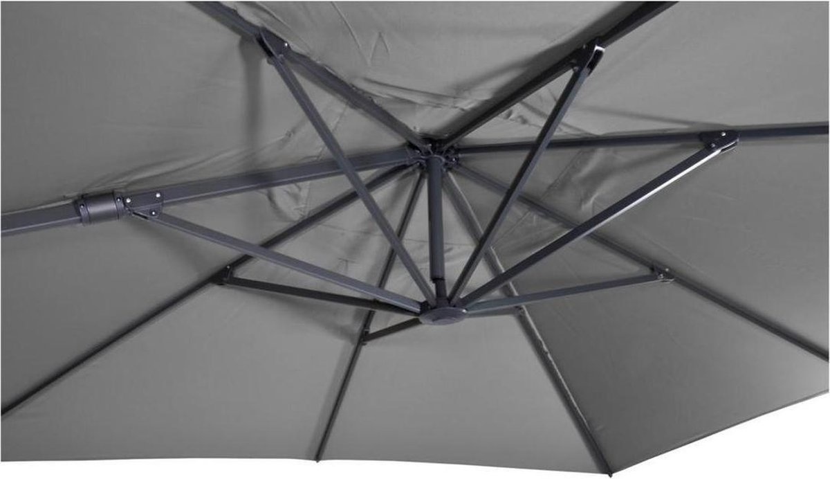Zweefparasol VirgoFlex Grijs 300 x 300 cm - inclusief zware parasolvoet Zweefparasol VirgoFlex Grijs 300 x 300 cm - inclusief zware parasolvoet