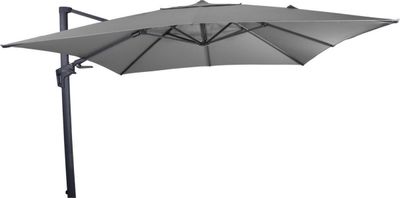 Angel Living Tuinparasol, marktparasol, terrasparasol, diameter 300 cm, taupe, rond, zonwering, aluminium, polyester, UV50 (crèmegeel