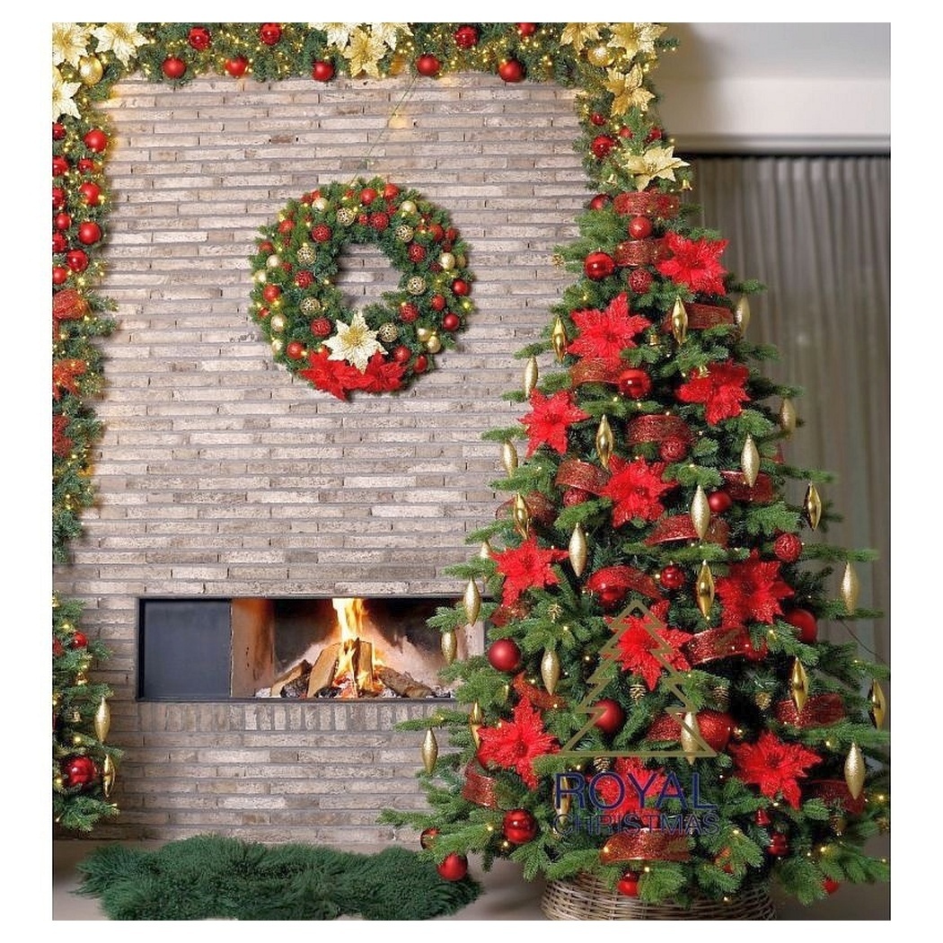 Royal Christmas Kerstkrans Washington Ø90cm | Inclusief LED | Netsnoer Royal Christmas Kerstkrans Washington Ø90cm | Inclusief LED | Netsnoer