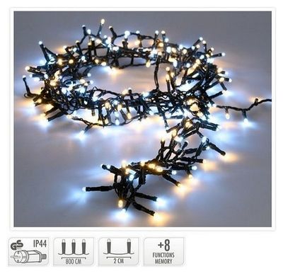 Kerstboomverlichting Micro Cluster - 8 meter 400 LED's - Mixed Wit 1075543