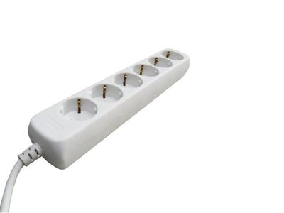 Stopcontact - Wit - 5 Meter - 6Voudig 1044110