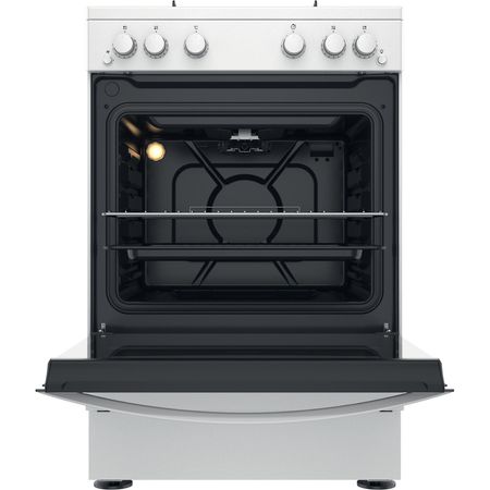 Indesit IS67G1PMW Gasfornuis 60 cm Vrijstaand Indesit IS67G1PMW Gasfornuis 60 cm Vrijstaand