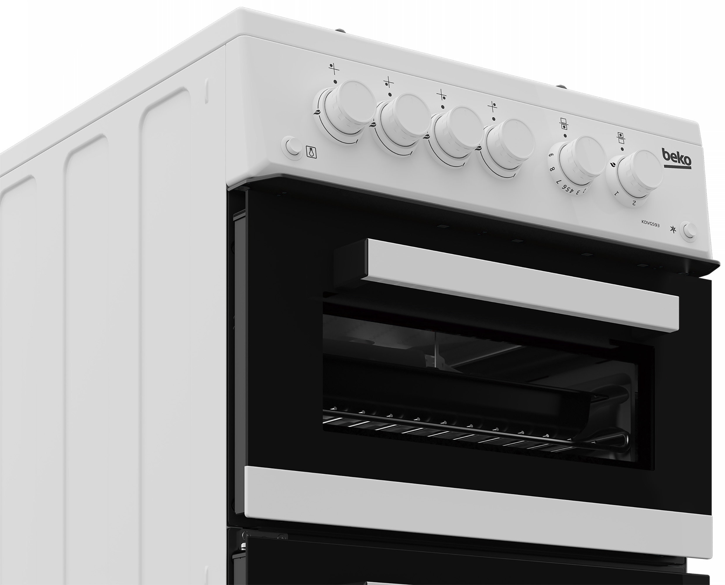 Beko KDVG593W Fornuis 50 cm Vrijstaand Gasfornuis met Grill Beko KDVG593W Fornuis 50 cm Vrijstaand Gasfornuis met Grill