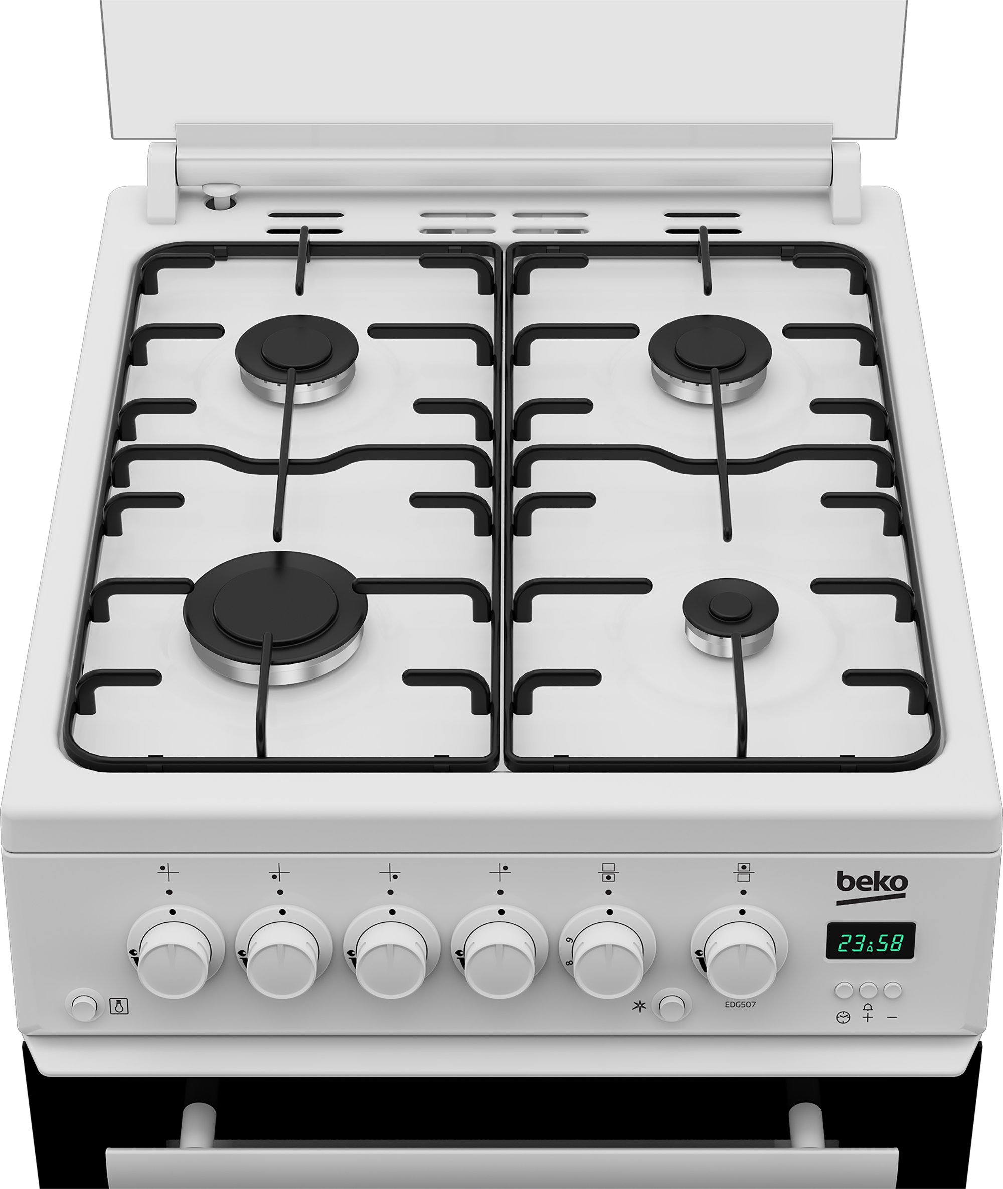 Beko EDG507W fornuis 50 cm Vrijstaande Gasfornuis Beko EDG507W fornuis 50 cm Vrijstaande Gasfornuis