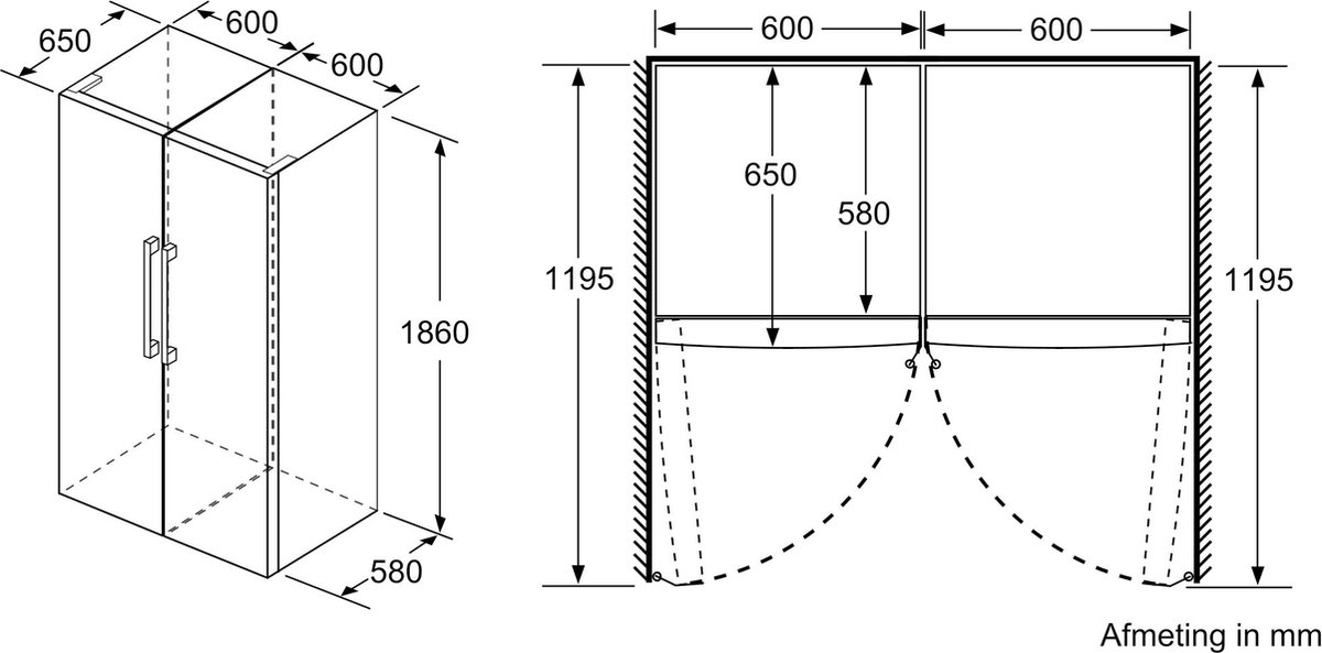 Bosch KSV36VWEPG Serie 4 Koelkast 186x60 cm 346 liter Bosch KSV36VWEPG Serie 4 Koelkast 186x60 cm 346 liter