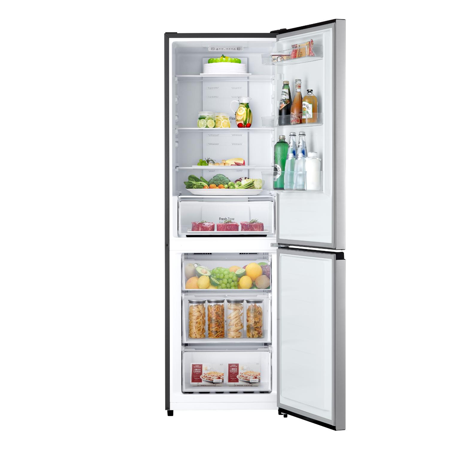 LG GBM21HSADH Koel-vriescombi 186 cm Grijs RVS LG GBM21HSADH Koel-vriescombi 186 cm Grijs RVS