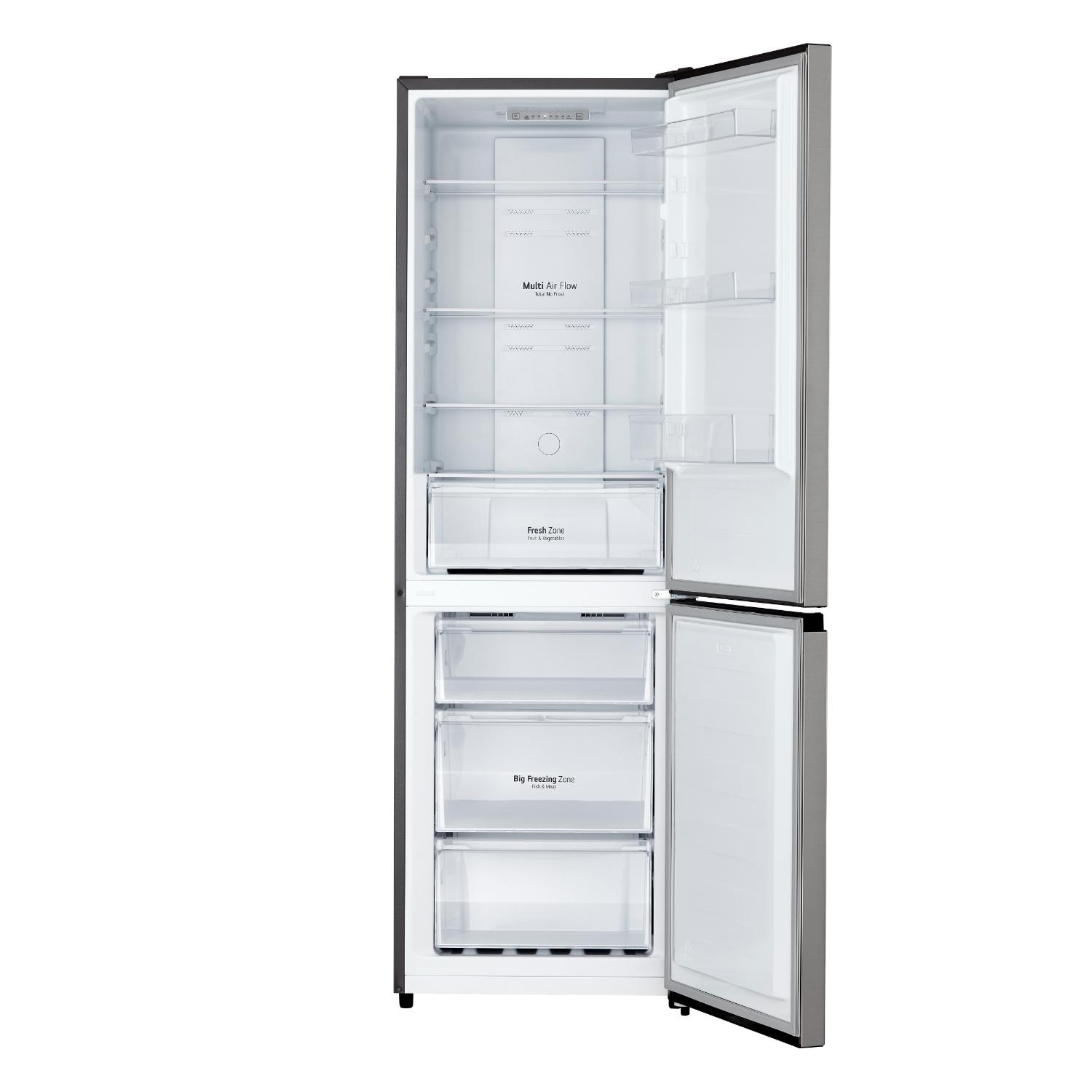 LG GBM21HSADH Koel-vriescombi 186 cm Grijs RVS LG GBM21HSADH Koel-vriescombi 186 cm Grijs RVS