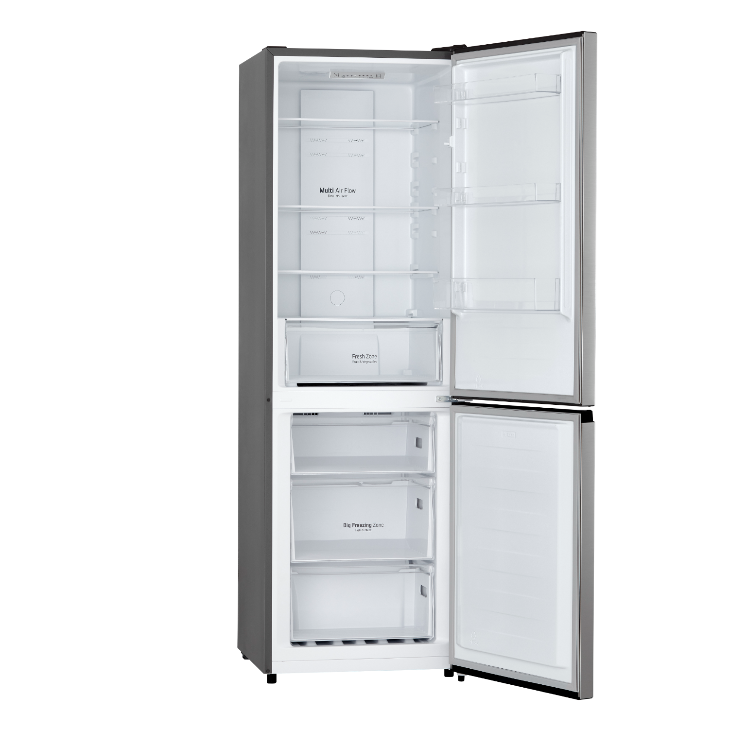 LG GBM21HSADH Koel-vriescombi 186 cm Grijs RVS LG GBM21HSADH Koel-vriescombi 186 cm Grijs RVS