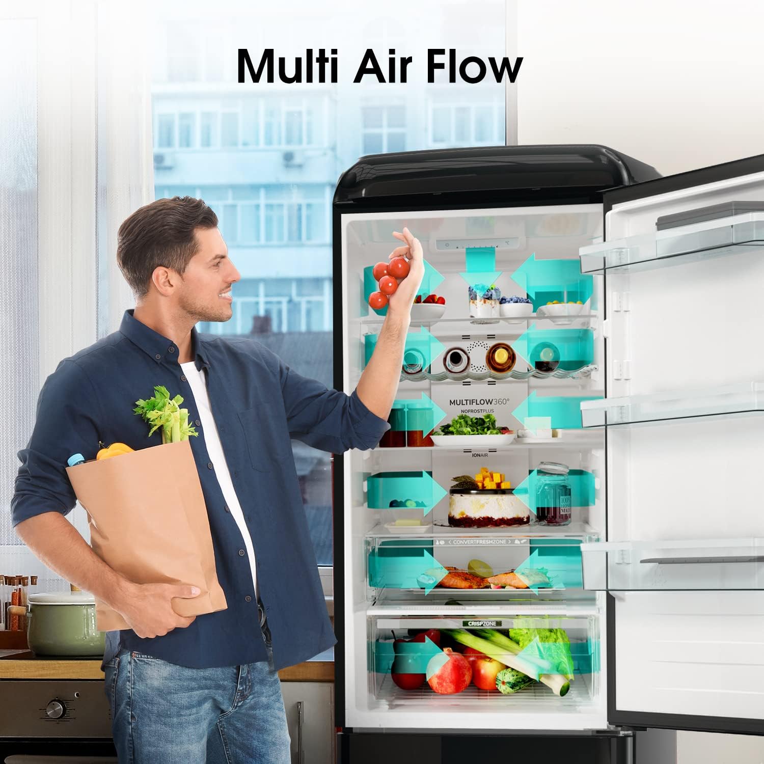 Hisense RB390N4RBDUK Koelkast met Vriezer 194 cm Zwart RVS Hisense RB390N4RBDUK Koelkast met Vriezer 194 cm Zwart RVS