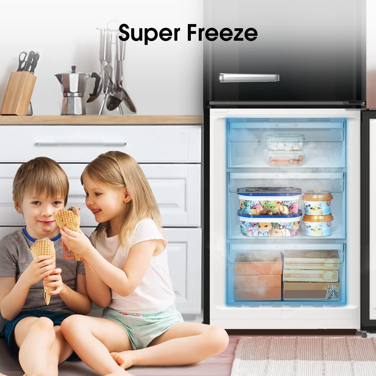 Hisense RB390N4RBDUK Koelkast met Vriezer 194 cm Zwart RVS Hisense RB390N4RBDUK Koelkast met Vriezer 194 cm Zwart RVS