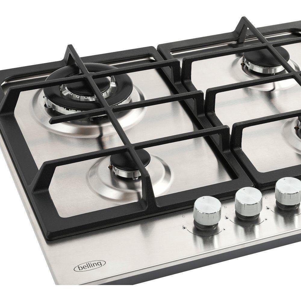 Belling GHU603CI Gaskookplaat 60 cm roestvrijstaal Belling GHU603CI Gaskookplaat 60 cm roestvrijstaal
