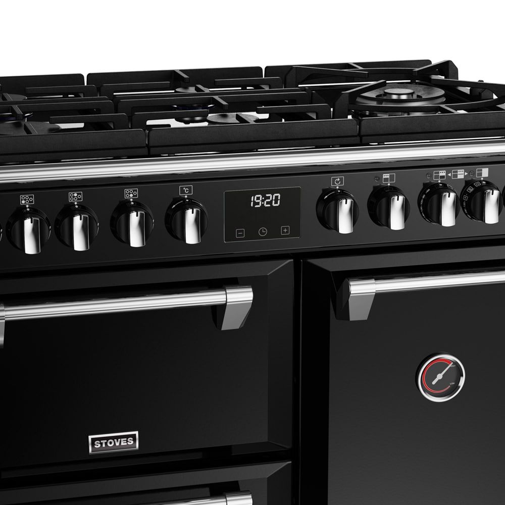 Stoves Richmond D900 DF GTG Deluxe 90 cm gasfornuis Zwart Stoves Richmond D900 DF GTG Deluxe 90 cm gasfornuis Zwart