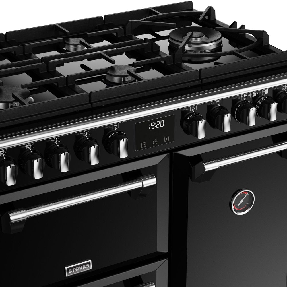 Stoves Richmond D900 DF GTG Deluxe 90 cm gasfornuis Zwart Stoves Richmond D900 DF GTG Deluxe 90 cm gasfornuis Zwart