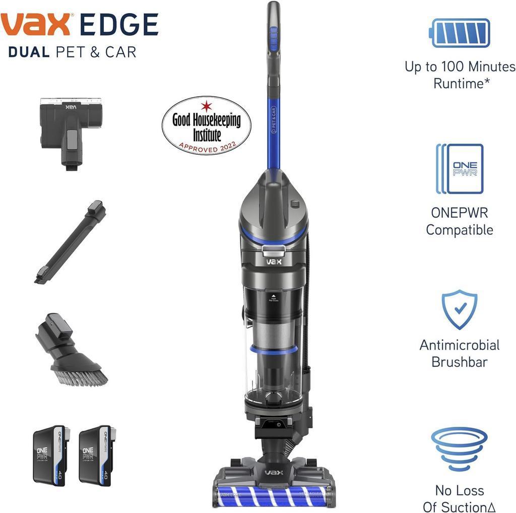 Vax CLUP-EGKS 18v snoerloze stofzuiger Edge Dual Pet & Car Vax CLUP-EGKS 18v snoerloze stofzuiger Edge Dual Pet & Car