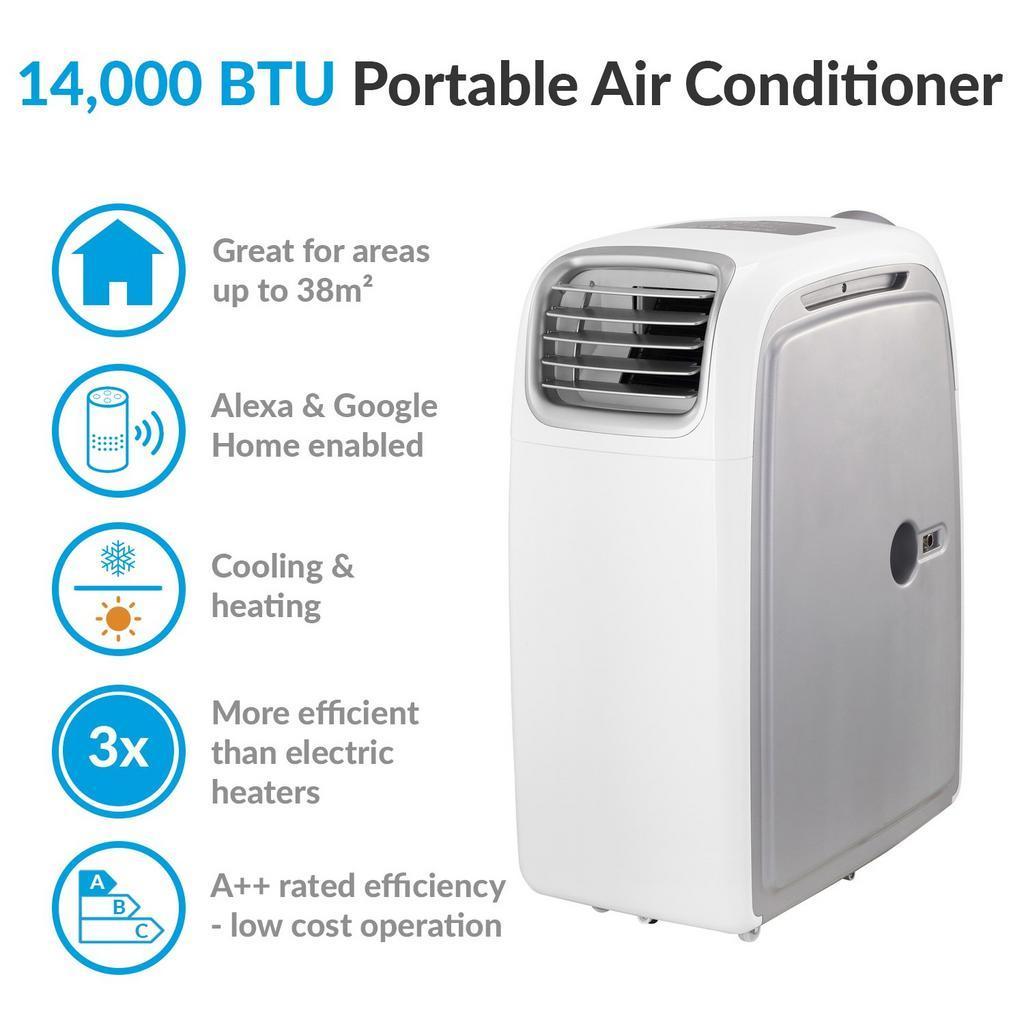 ElectriQ AirFlex 14000BTU 4kW draagbare airco WIFI tot 38m² ElectriQ AirFlex 14000BTU 4kW draagbare airco WIFI tot 38m²