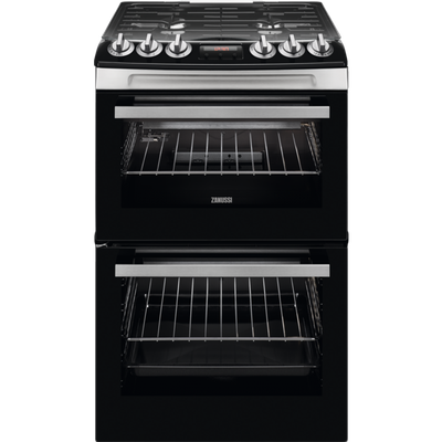 Zanussi ZCG43250XA Gas Fornuis 92 cm - Zwart RVS ZCG43250XA