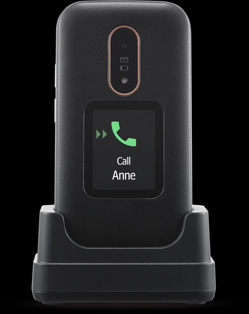 Doro 6880 4G Eenvoudige Klaptelefoon - Zwart