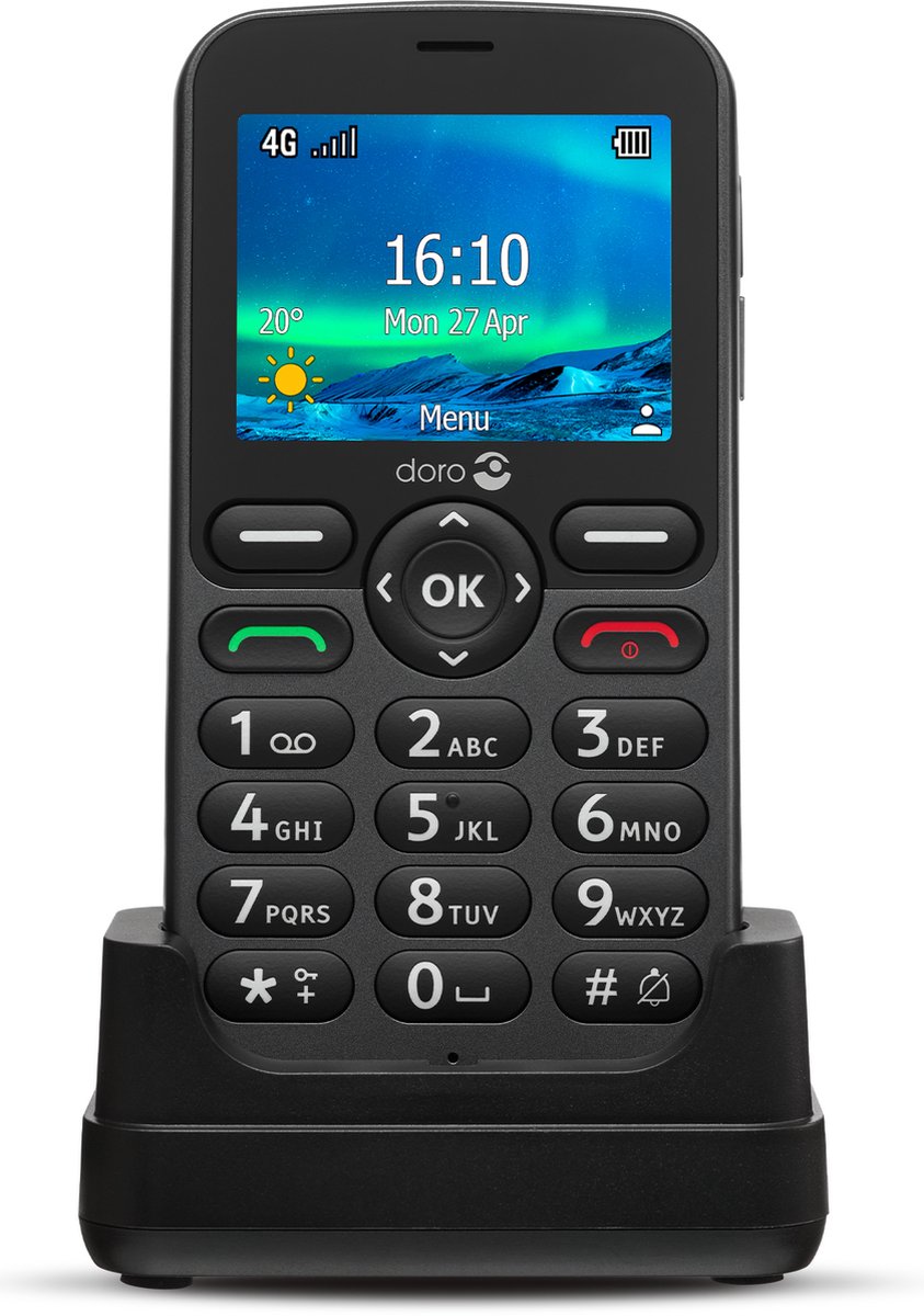 DORO 5860 Eenvoudige Seniorentelefoon - Zwart DORO 5860 Eenvoudige Seniorentelefoon - Zwart