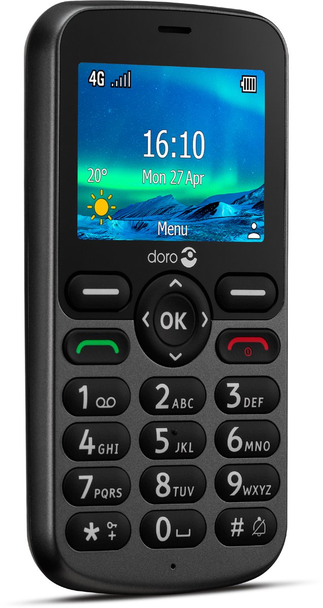 DORO 5860 Eenvoudige Seniorentelefoon - Zwart DORO 5860 Eenvoudige Seniorentelefoon - Zwart