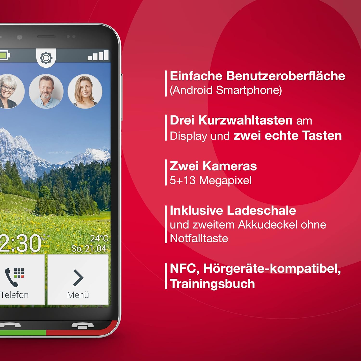 Emporia SUPEREASY Dual-SIM senioren smartphone 32 GB Emporia SUPEREASY Dual-SIM senioren smartphone 32 GB