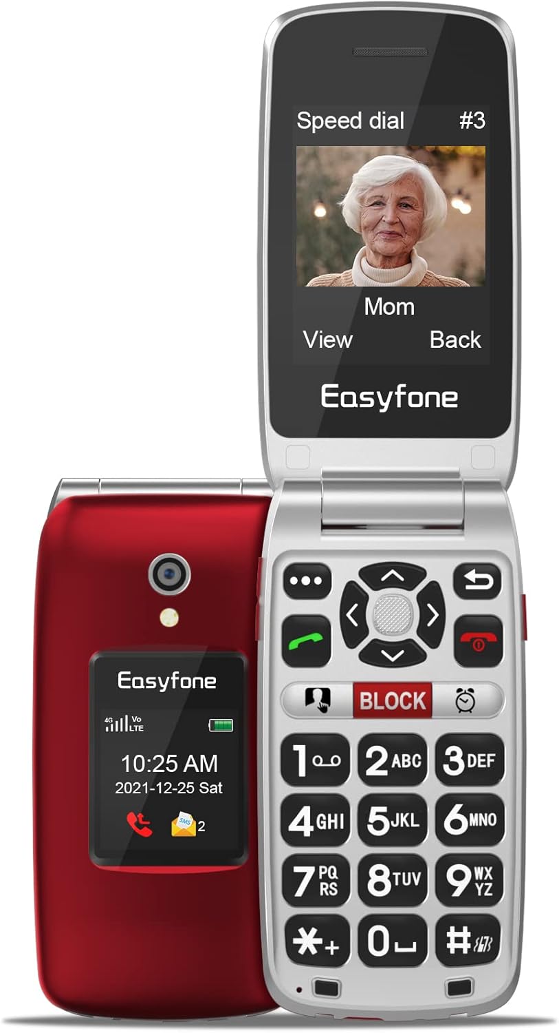 EasyFone Prime-A1 Pro 4G Telefoon - Rood EasyFone Prime-A1 Pro 4G Telefoon - Rood
