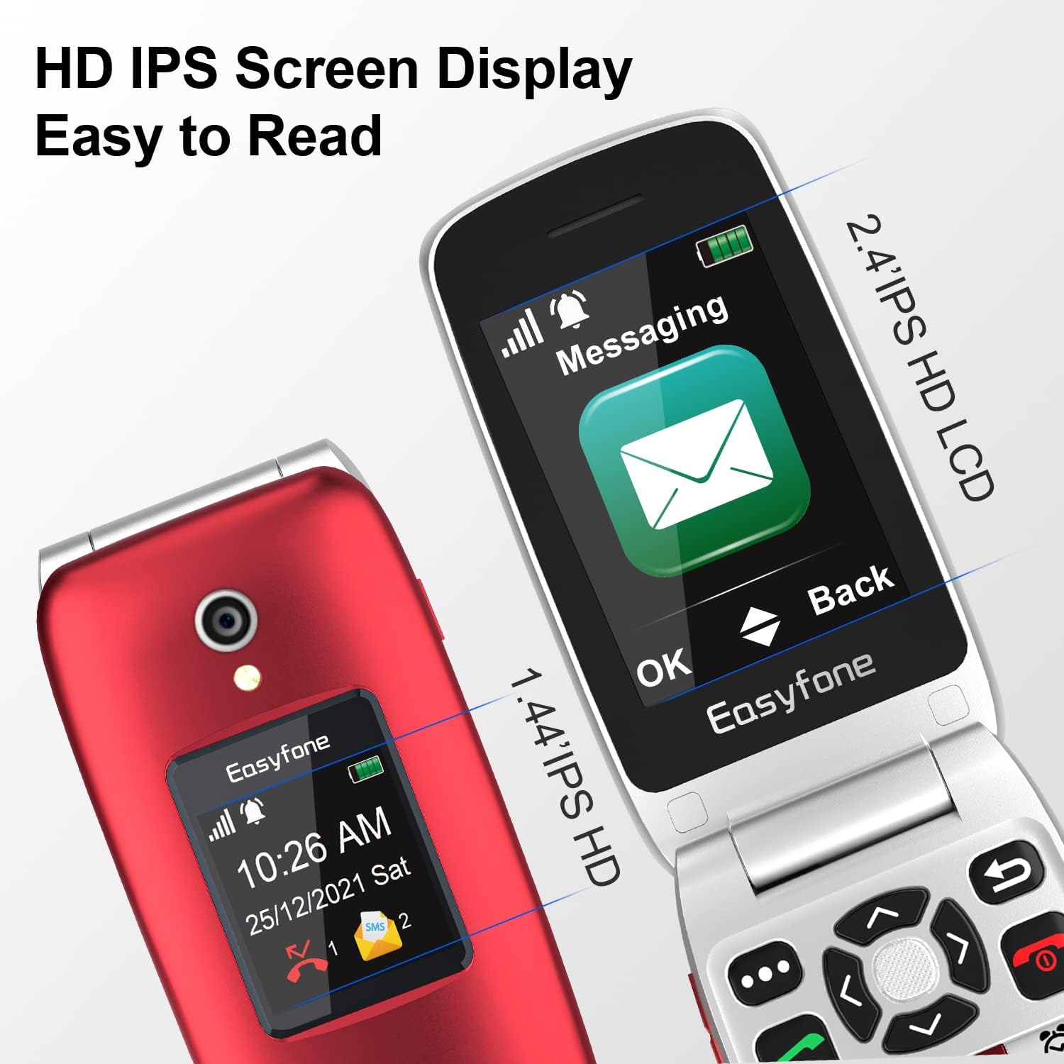 EasyFone Prime-A1 Pro 4G Telefoon - Rood EasyFone Prime-A1 Pro 4G Telefoon - Rood