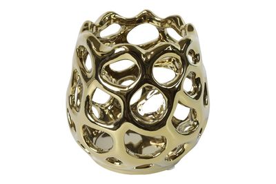 Theelichthouder Faron van metaal - Goud - 11 x 11 x 10,5 cm 1091792