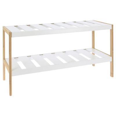 Schoenenrek Bamboe 2-laags 70 x 26 x 36 cm 1090282