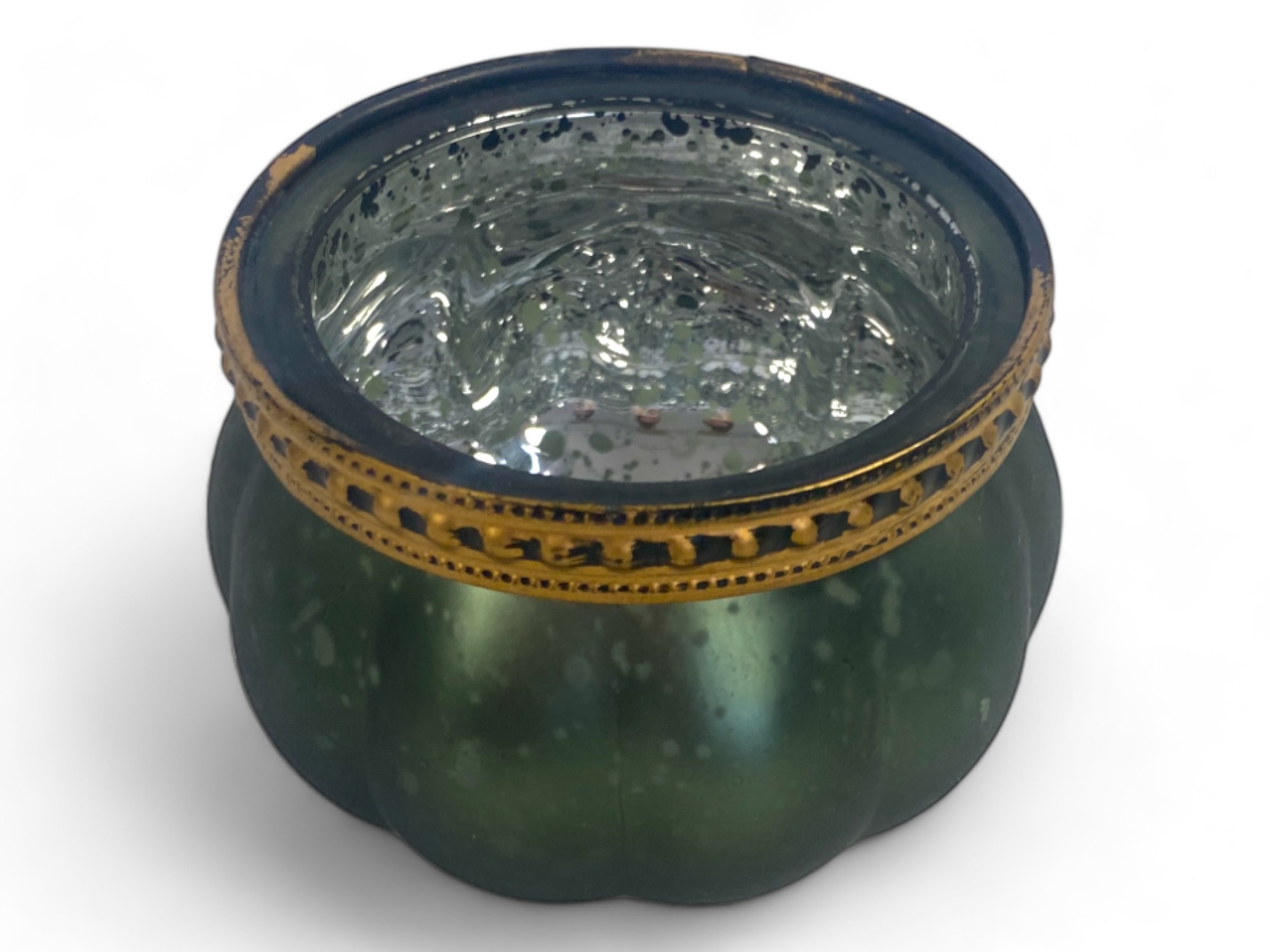 Theelichthouder van glas - Groen - 8,5 x 5,5 cm Theelichthouder van glas - Groen - 8,5 x 5,5 cm