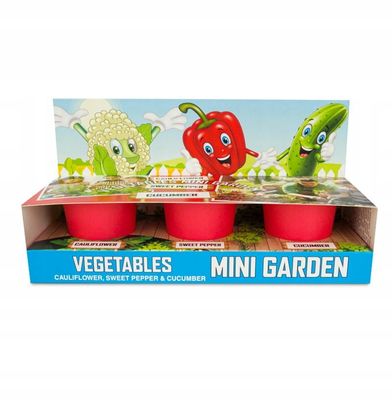 Minikweekset Groente 3 potjes - 19 cm x 7 cm 1089849