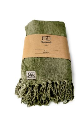 Sizo Handmade Plaid 130 x 170 cm - Olive 1089590