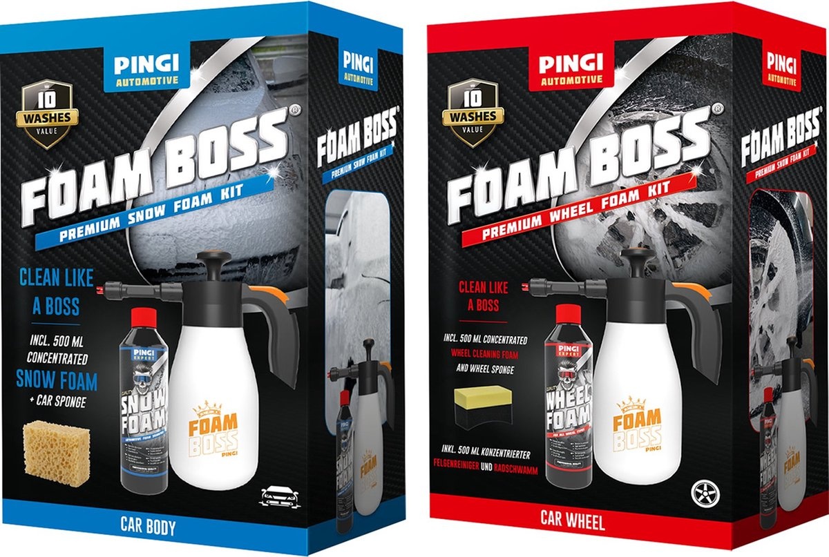 Pingi Foam Boss Premium Snow Foam Kit + Premium Wheel Foam Kit Pingi Foam Boss Premium Snow Foam Kit + Premium Wheel Foam Kit