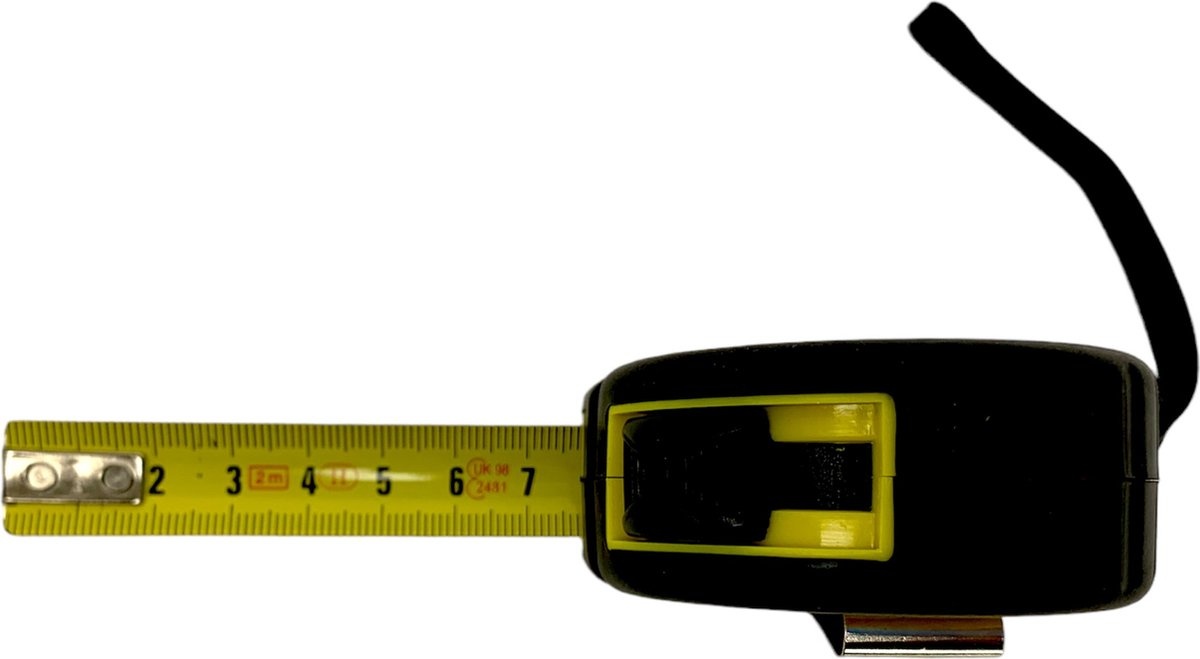 Rolmaat 2 meter Geel/Zwart Rolmaat 2 meter Geel/Zwart