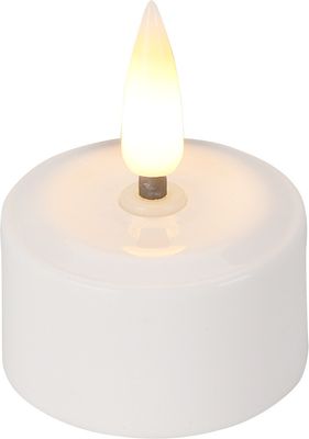 Oplaadbare Theelichtjes met LED Ø 4cm - 4 stuks - uitbreidingsset zonder oplader 1086941