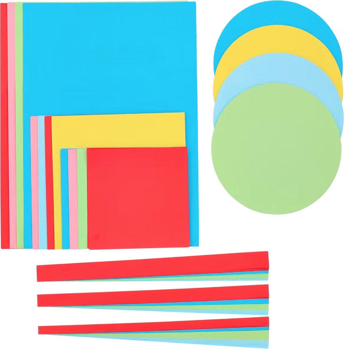 Gekleurd Papier 140 vellen - Verschillende kleuren en maten Gekleurd Papier 140 vellen - Verschillende kleuren en maten