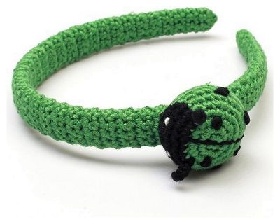 NatureZOO Haarband / Diadeem voor baby Lieveheersbeestje Groen --00050