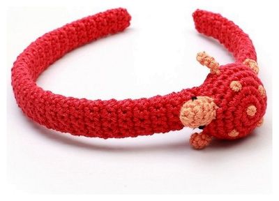 NatureZOO Haarband / Diadeem voor baby Schildpad Rood/oranje --00203