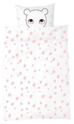 Luckyboysunday Dekbedovertrek Bunty 140 x 100 cm Wit/roze --95335