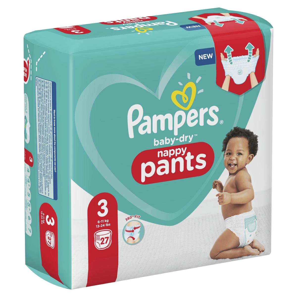 Pampers Baby-Dry Pants - Maat 3 (6 tot 11 kg) - Pak met 27 Luierbroekjes Pampers Baby-Dry Pants - Maat 3 (6 tot 11 kg) - Pak met 27 Luierbroekjes