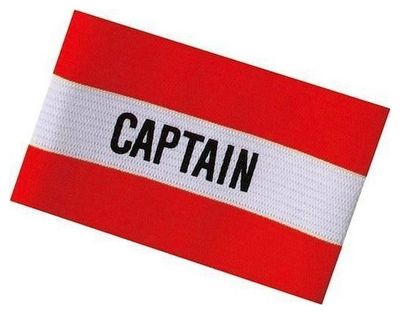Aanvoerdersband Captain Rood/Wit Junior 1084924