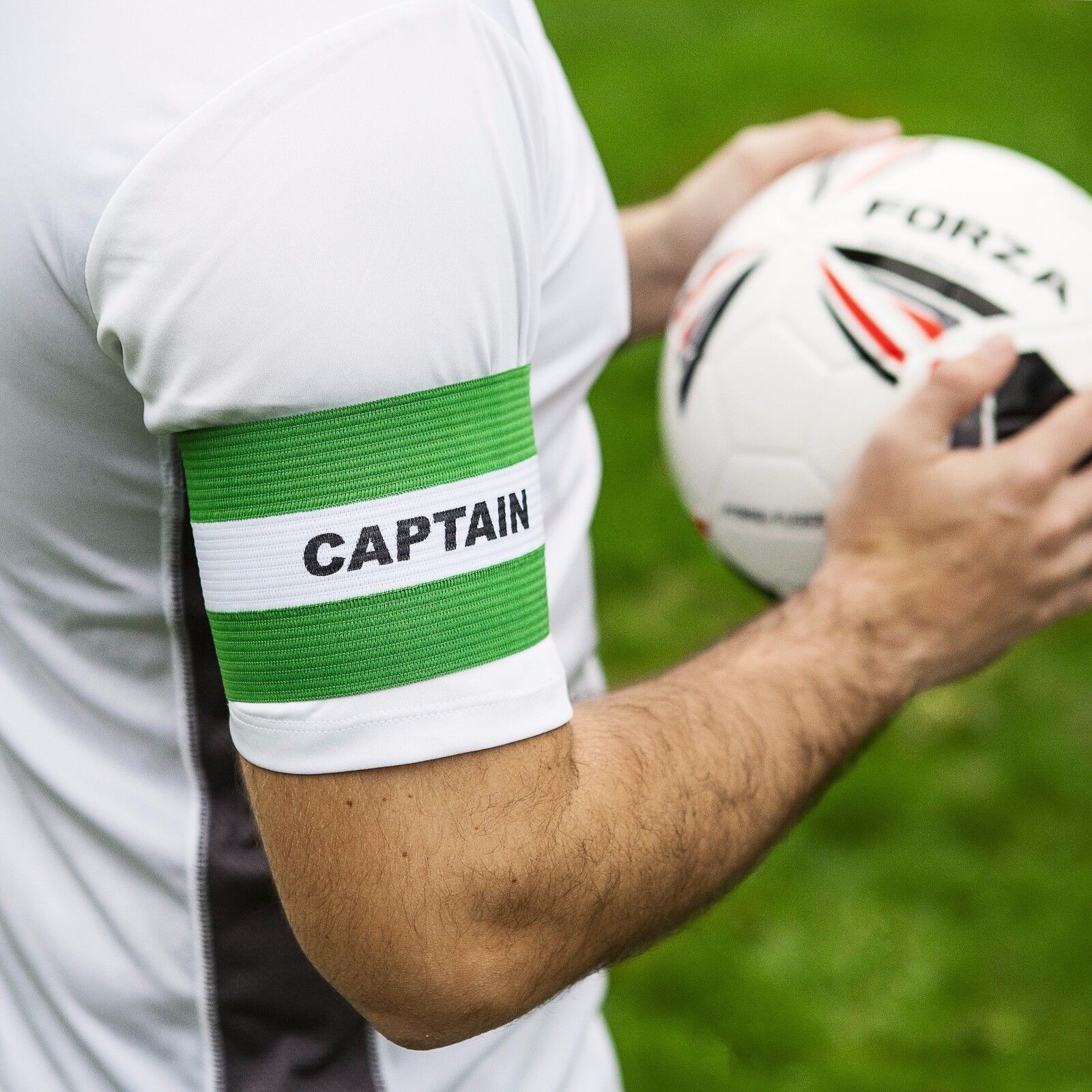 Aanvoerdersband Captain Groen/Wit Senior Aanvoerdersband Captain Groen/Wit Senior
