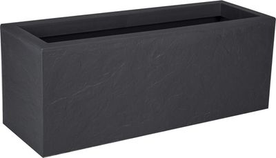 EDA Plantenbak Balcon Volcania Stone effect Antraciet 25 liter - 59 x 19,5 x 22,8 cm 1080702