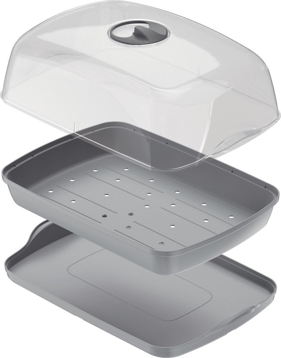 Kweekbak - Kweekkas - met Ventilatieopening en Wateropvangbak - voor Kruiden en Groenten 26 x 39 x 18,5 cm Kweekbak - Kweekkas - met Ventilatieopening en Wateropvangbak - voor Kruiden en Groenten 26 x 39 x 18,5 cm
