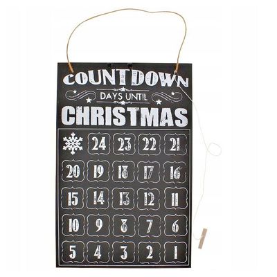 Advent Chalkboard- Aftellen naar kerst - Kerst countdown met Krijt bord incl krijtje 1079652