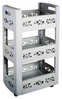 Keuken Trolly met 3 Niveaus - Opbergwagentje met Wielen - Grijs 1080353