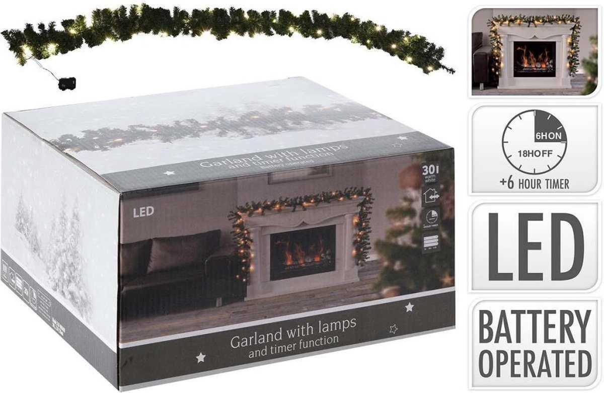 Guirlande 270 cm met LED & Timer Guirlande 270 cm met LED & Timer