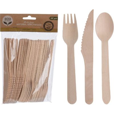 Houten Bestekset 48-delig 1077823